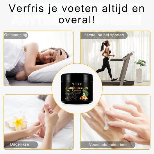 Yecuce voetcrème Geef je voeten eindelijk de zachte, soepele verzorging die ze verdienen — elke dag opnieuw.